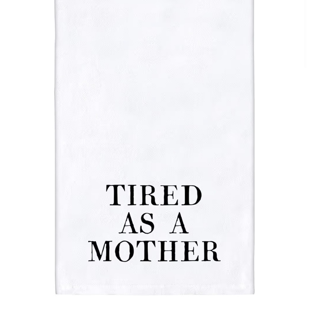 NWT Stephan Baby Thirsty Boy Baby Towel, 30" x 30", “Tired As a Mother”